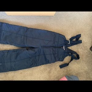 Navy blue kids snow overalls